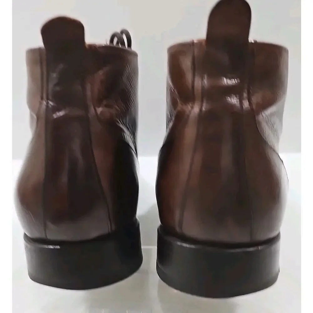 Bexley ~Men's Size 44 (US 10.5)~ Brown Leather Lace-Up Shoes 